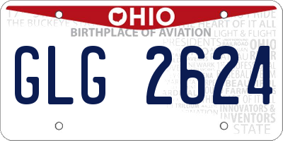 OH license plate GLG2624