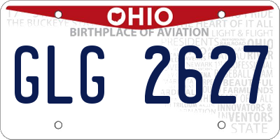 OH license plate GLG2627
