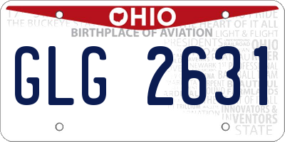 OH license plate GLG2631