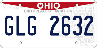 OH license plate GLG2632