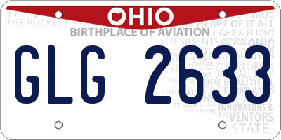 OH license plate GLG2633