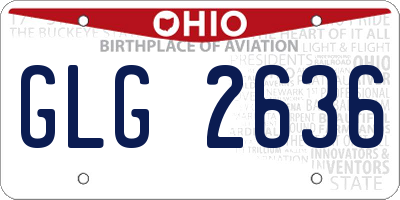 OH license plate GLG2636