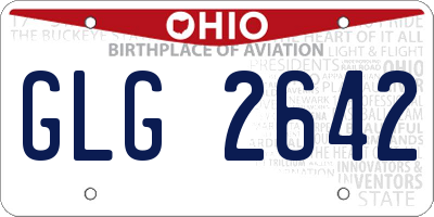 OH license plate GLG2642