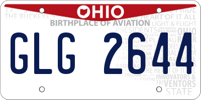 OH license plate GLG2644