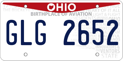 OH license plate GLG2652