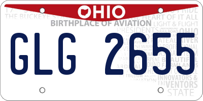 OH license plate GLG2655