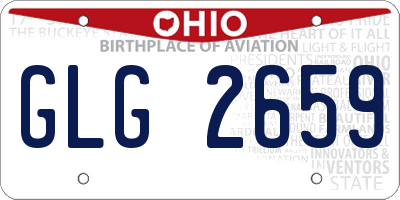 OH license plate GLG2659