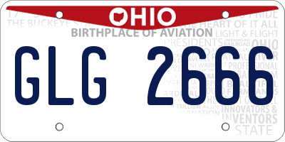 OH license plate GLG2666