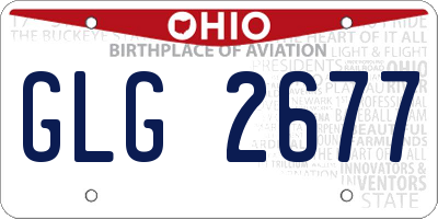OH license plate GLG2677