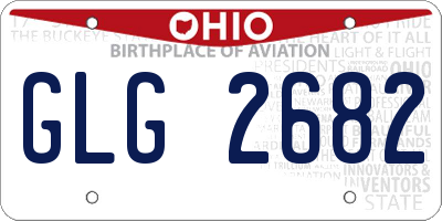 OH license plate GLG2682