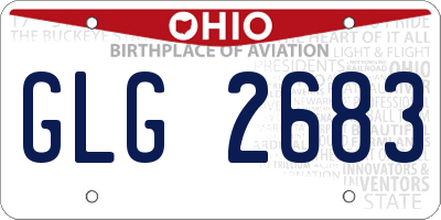 OH license plate GLG2683