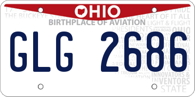 OH license plate GLG2686