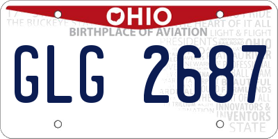 OH license plate GLG2687