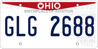 OH license plate GLG2688