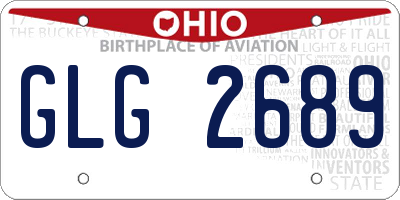 OH license plate GLG2689