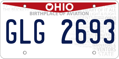 OH license plate GLG2693