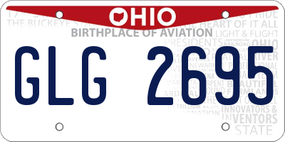 OH license plate GLG2695