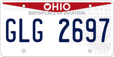 OH license plate GLG2697