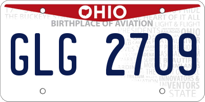 OH license plate GLG2709