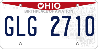 OH license plate GLG2710
