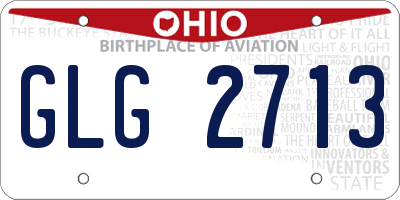 OH license plate GLG2713