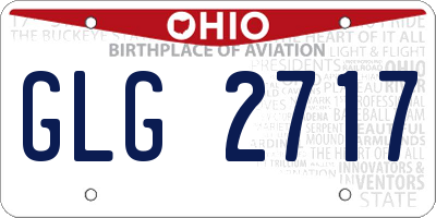 OH license plate GLG2717