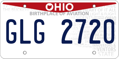 OH license plate GLG2720