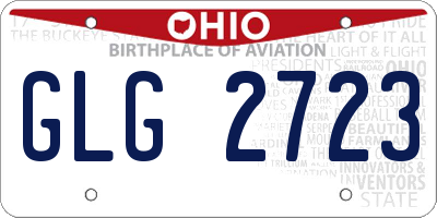 OH license plate GLG2723