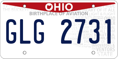 OH license plate GLG2731