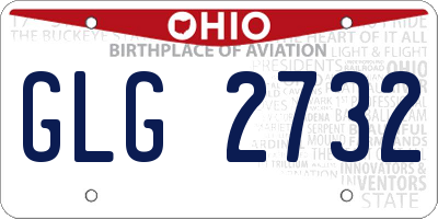 OH license plate GLG2732