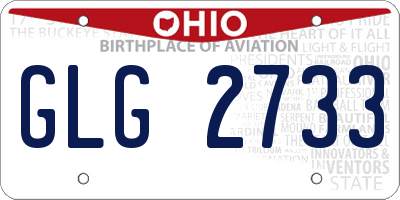 OH license plate GLG2733
