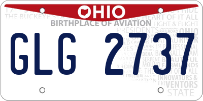 OH license plate GLG2737