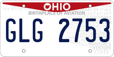 OH license plate GLG2753