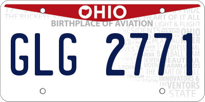OH license plate GLG2771