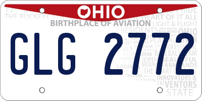 OH license plate GLG2772