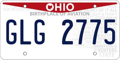 OH license plate GLG2775