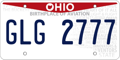 OH license plate GLG2777