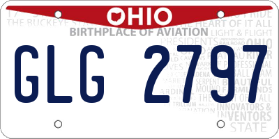 OH license plate GLG2797