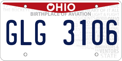 OH license plate GLG3106
