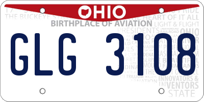 OH license plate GLG3108