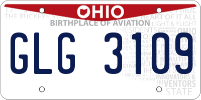 OH license plate GLG3109