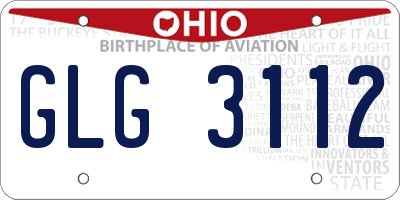 OH license plate GLG3112