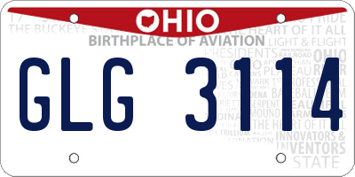 OH license plate GLG3114