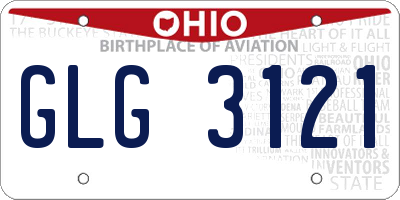 OH license plate GLG3121