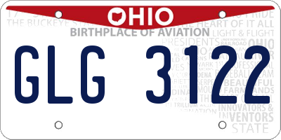 OH license plate GLG3122