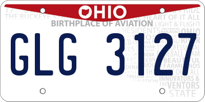 OH license plate GLG3127