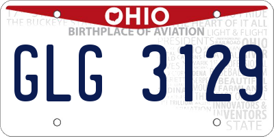 OH license plate GLG3129