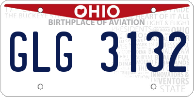 OH license plate GLG3132
