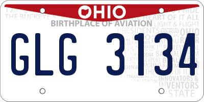 OH license plate GLG3134