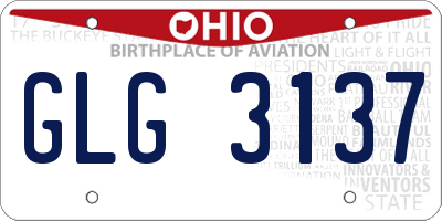 OH license plate GLG3137
